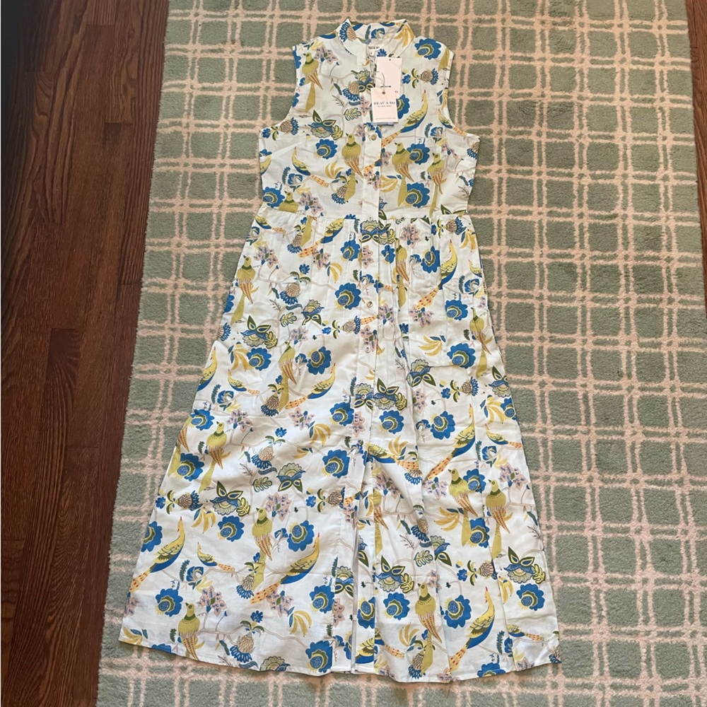 Beau & Ro block-print dress.  Perfect condition! Size S